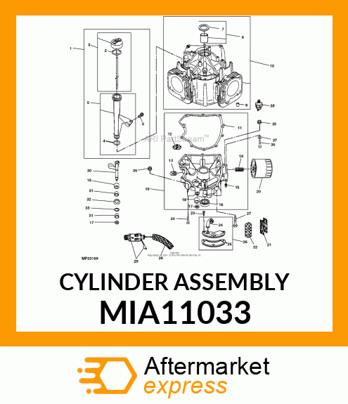 CYLINDER, CYLINDER ASSEMBLY MIA11033