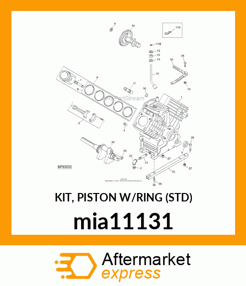 KIT, PISTON W/RING (STD) mia11131