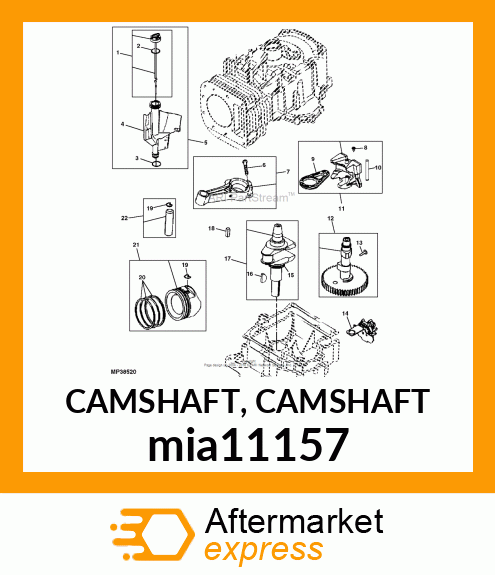 CAMSHAFT, CAMSHAFT mia11157