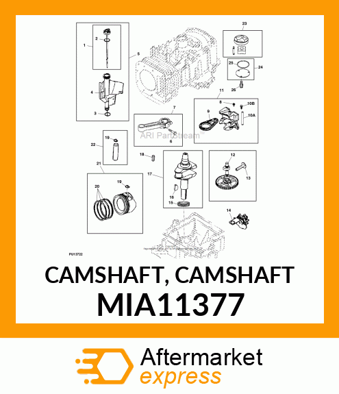 CAMSHAFT, CAMSHAFT MIA11377