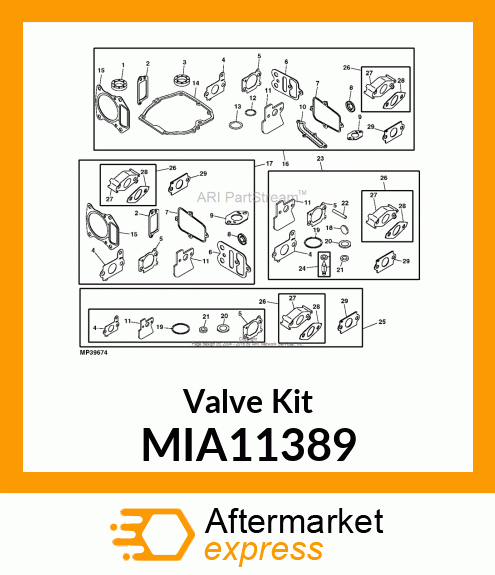 Valve Kit MIA11389