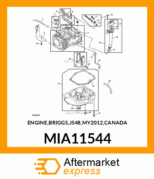 ENGINE,BRIGGS,JS48,MY2012,CANADA MIA11544