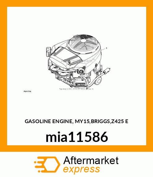 GASOLINE ENGINE, MY15,BRIGGS,Z425 E mia11586