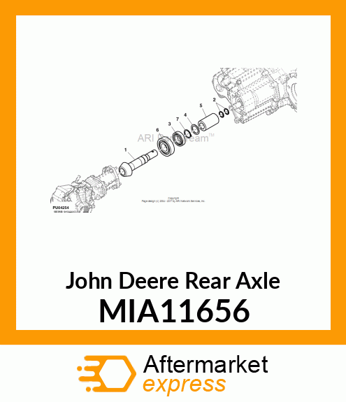 REAR AXLE, RDU30 MIA11656