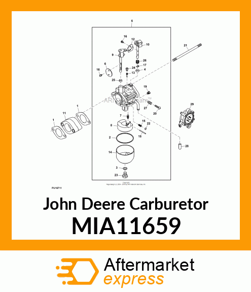 CARBURETOR, TAMPER PROOF CARBURETOR MIA11659