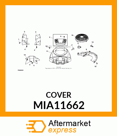 COVER, COVER ASSY, M 44, B amp; S, TWI MIA11662