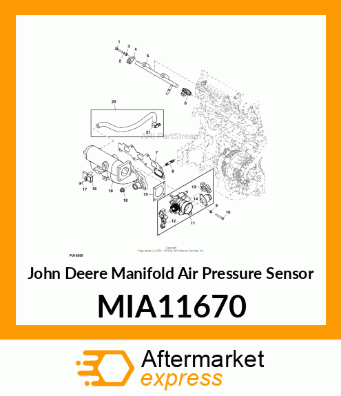 SENSOR, T MANIFOLD AIR PRESSURE MIA11670