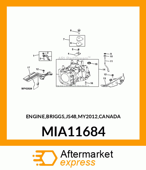 ENGINE,BRIGGS,JS48,MY2012,CANADA MIA11684