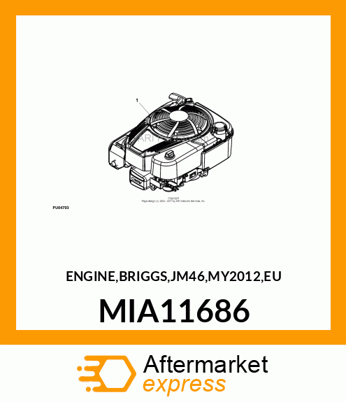 ENGINE,BRIGGS,JM46,MY2012,EU MIA11686