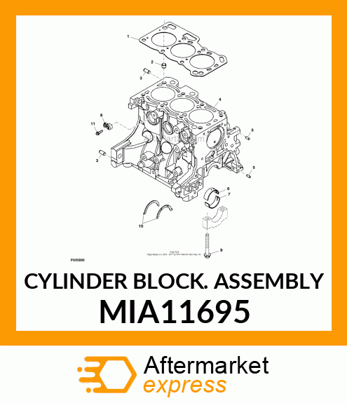 CYLINDER BLOCK ASSEMBLY MIA11695