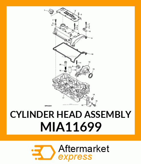 CYLINDER HEAD ASSEMBLY MIA11699