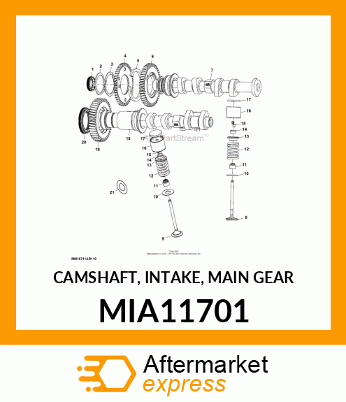 CAMSHAFT, INTAKE, MAIN GEAR MIA11701