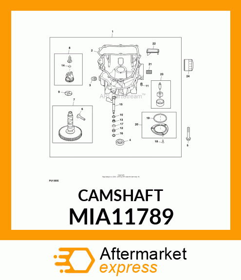 MIA11789 - CAMSHAFT, CAMSHAFT fits John Deere | Price: $101.71