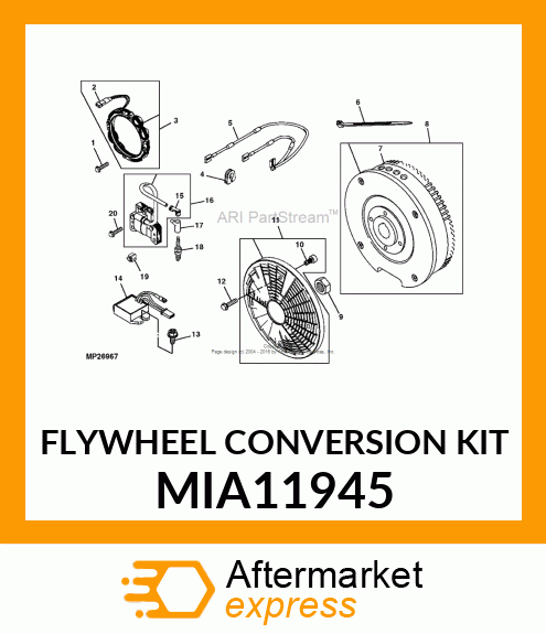 FLYWHEEL CONVERSION KIT MIA11945