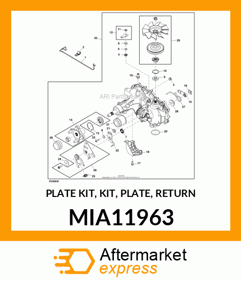 PLATE KIT, KIT, PLATE, RETURN MIA11963