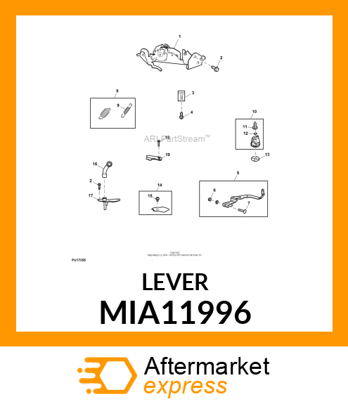 CONTROL LEVER MIA11996