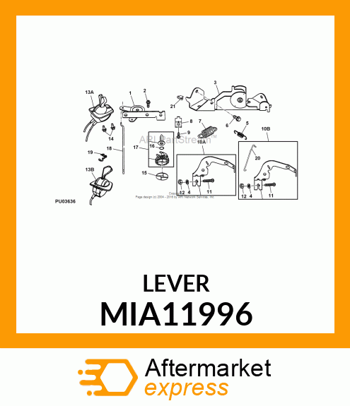 CONTROL LEVER MIA11996