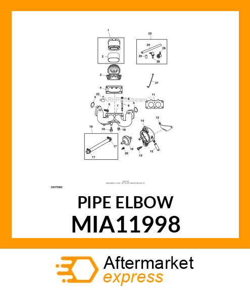 PIPE ELBOW MIA11998