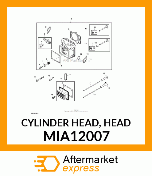 CYLINDER HEAD, HEAD MIA12007