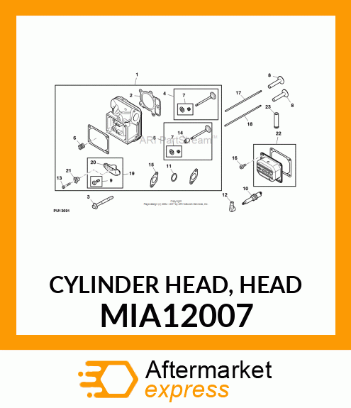 CYLINDER HEAD, HEAD MIA12007