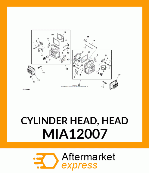 CYLINDER HEAD, HEAD MIA12007