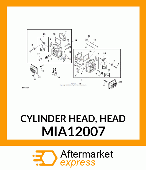 CYLINDER HEAD, HEAD MIA12007