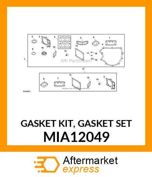 GASKET KIT, GASKET SET MIA12049