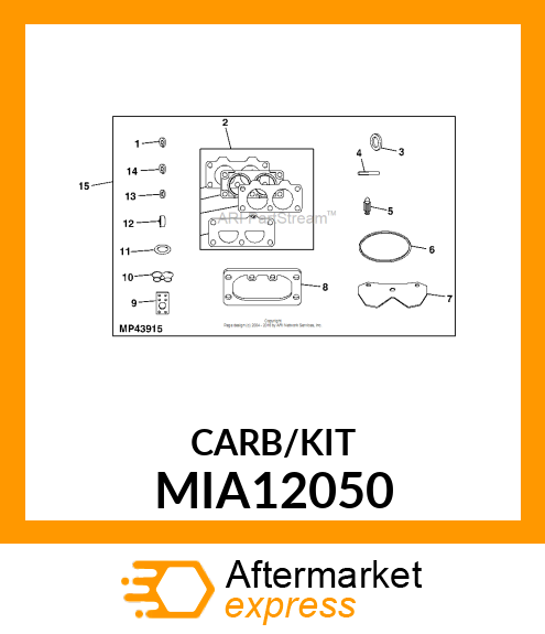 CARBURETOR KIT MIA12050