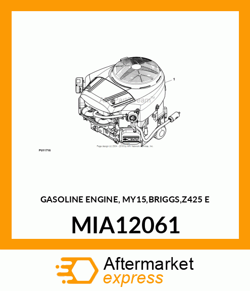 GASOLINE ENGINE, MY15,BRIGGS,Z425 E MIA12061