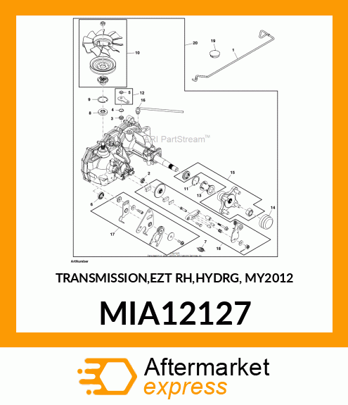 TRANSMISSION,EZT RH,HYDRG, MY2012 MIA12127