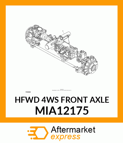 FRONT AXLE, KXH13LF HFWD 4WS FRONT MIA12175
