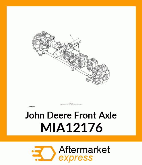 FRONT AXLE, KXH13LE HFWD 2WS FRONT MIA12176