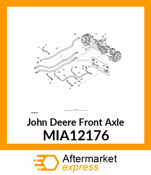 FRONT AXLE, KXH13LE HFWD 2WS FRONT MIA12176