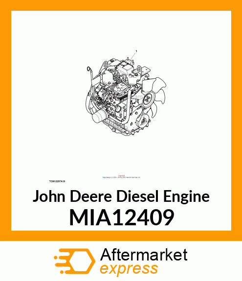 ENGINE,DISL,3TNV82A MIA12409