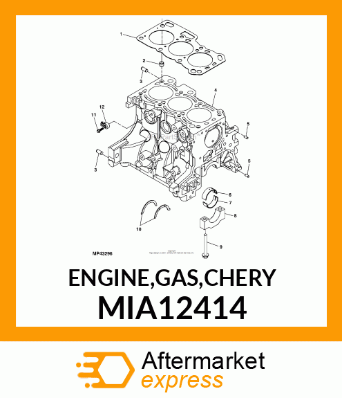 ENGINE,GAS,CHERY MIA12414