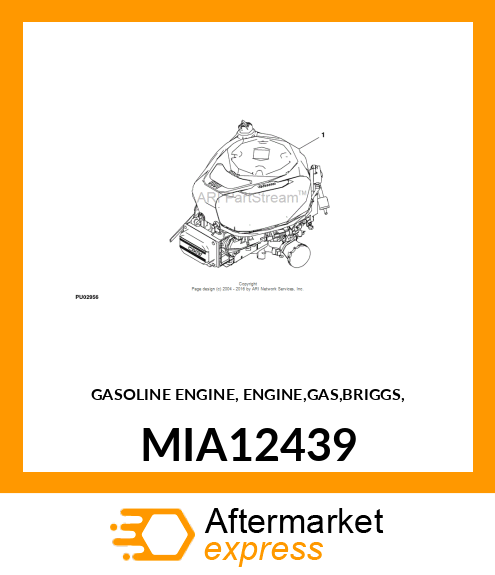 GASOLINE ENGINE, BRIGGS M33 540CC MIA12439