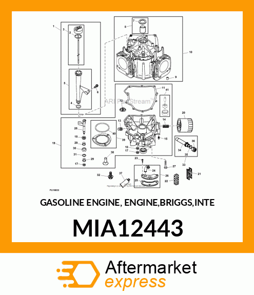 GASOLINE ENGINE, ENGINE,BRIGGS,INTE MIA12443