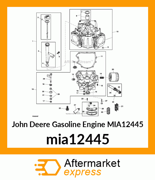 GASOLINE ENGINE, BRIGGS M44 724CC mia12445