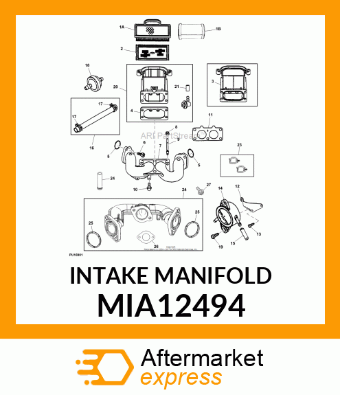 INTAKE MANIFOLD MIA12494