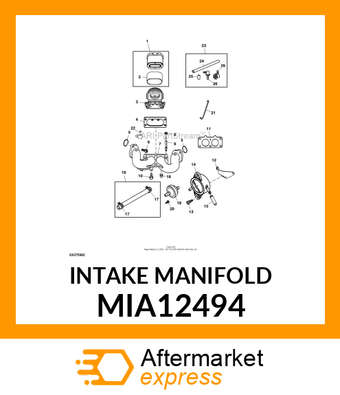 INTAKE MANIFOLD MIA12494