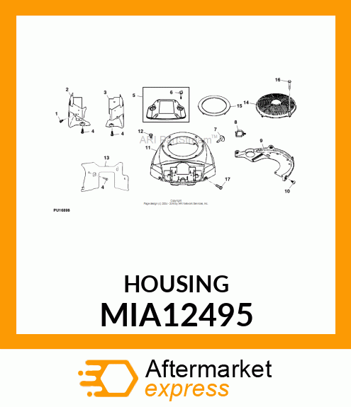 HOUSING, BLOWER HOUSING MIA12495