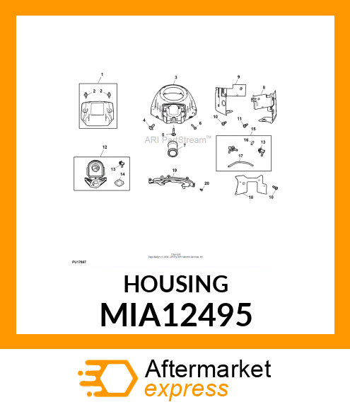 HOUSING, BLOWER HOUSING MIA12495