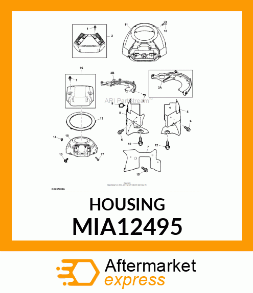 HOUSING, BLOWER HOUSING MIA12495