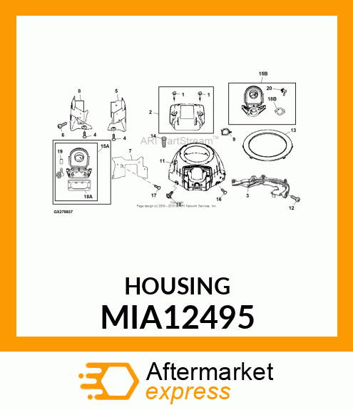 HOUSING, BLOWER HOUSING MIA12495