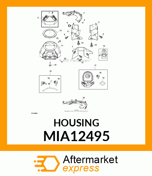 HOUSING, BLOWER HOUSING MIA12495