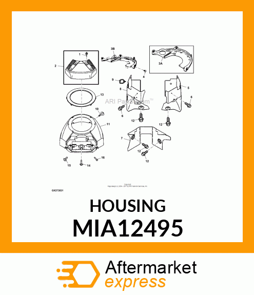 HOUSING, BLOWER HOUSING MIA12495