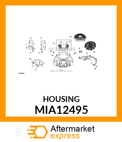 HOUSING, BLOWER HOUSING MIA12495