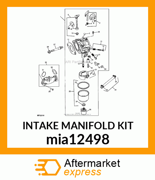 INTAKE MANIFOLD KIT mia12498