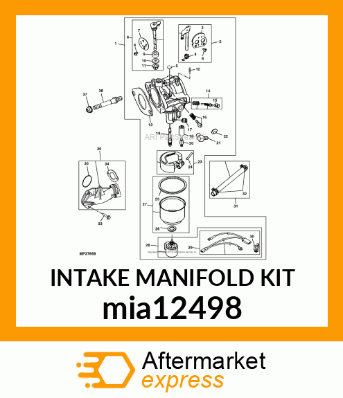 INTAKE MANIFOLD KIT mia12498