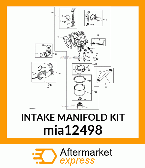 INTAKE MANIFOLD KIT mia12498